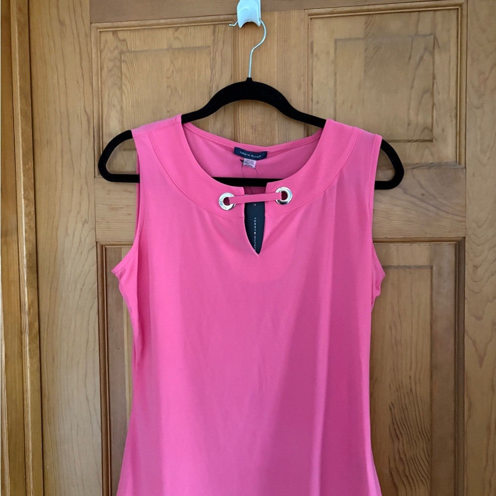Tommy Hilfiger Pink Tank Top with Grommet Accents